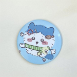 Chiikawa koomiksiga v&auml;ike &uuml;mmargune taskupeegel reisipeegel t&uuml;drukutele mini armas meigipeegel ilus kosmeetikat&ouml;&ouml;riist