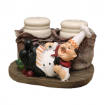 2 Maitseainepudelit/Hambaorgipudelit Vaigust Figuurid Kodu Dekoratiivne Ornament Koka Kuju Soola ja Pipra Pudelihoidja Ornament B