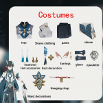 Danheng Imbibitor Lunae Cosplay Honkai: Star Rail Cosi m&auml;ngu&uuml;likonna komplekt, t&auml;iskomplekt, meessoost XS