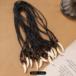 Looduslik koera hamba ripats Tiibeti retro ni&scaron;&scaron; meeste ja naiste rangluukett seahamba kampsunikett hundihamba kaelakee