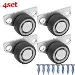 8/1 TK Mini K&uuml;lgkinnitusega Rullikud Vaiksed Kummist M&ouml;&ouml;blirullikud Suundrattad K&auml;ru Sahtli K&ouml;&ouml;gikappidele