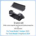 For Tesla Model Y Juniper/Model3 Highland Tray Magnetic Under Screen Hidden Storage Box Magnetic opening and closing storage box