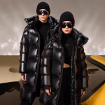 Talvine Naiste Must Teemant Pikk Parka, Must Kuldne Termoisoleeritud Jakk S&otilde;dalase Stiilis Disainiga, Paksenenud Soe Trencjakk &Auml;&auml;rmuslikuks K&uuml;lmaks S must