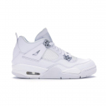 Air Jordan 4 Retro GS Pure Money 2017 Laste tossud Valge Metallik-H&otilde;be Puht-Plaatina 408452-100 39