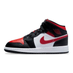 Air Jordan 1 Mid GS Must Tulepunane Laste tossud Valge 554725-079 36