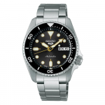 Seiko 5 Sports 2025 SNXS Seeria Automaatne 38mm P&auml;eva- ja Kuup&auml;evaga Roostevabast Terasest Meeste K&auml;ekell SRPL79K1 must