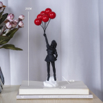 Banksy &Otilde;hupallit&uuml;druku Figuur Esteetilised Skulptuurid VaikKunst Disainer K&auml;sit&ouml;&ouml; Skulptuur Luksuslik Elutoa Kaunistus Lauaaksessuaarid