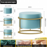 T&auml;ispuidust &uuml;mmargune taburet - Kerge luksuslik kingade vahetamise/jalatugi, Elutoa/esiku pink/pier, Kohvilaua aktsent.