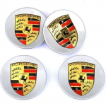 Dekoratiivtarvikud - Porsche - Ratta kapslid - 76 mm - Hall - Komplekt 4 tk