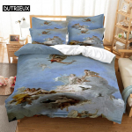 Multikad Voodipesukomplekt Tekikoti Komplekt 3D Voodipesu Digitaaltr&uuml;kk Voodipesu Kuninganna Suuruses Voodipesukomplekt Moodne Disain EU single(135x200cm)&set