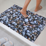 3D Cobblestone Wall Sticker Anti skid Floor Stickers for Bathroom Corridor Decor