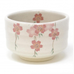 Mino keraamika Matcha kauss Chawan Shidare Sakura Dia 11.5cm Valmistatud Jaapanis M valge