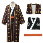 Uus Trafalgar Law Cosplay Kost&uuml;&uuml;m Anime Figuurid Digitr&uuml;kk Kimono &Uuml;likond T&auml;iskomplekt Halloweeni Karnevali Peo &Uuml;likond Mees L must