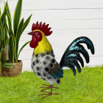 Aia kuju Loomakuju Dekor Realistlik Metallist Muru Aktsent Hoovi Skulptuur Ornament jaoks White Red Yellow