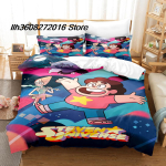 Uus Kawaii Steven Universe voodipesukomplekt, &uuml;heinimesevoodi, kaheinimesevoodi, &uuml;lisuur kaheinimesevoodi, t&auml;iskasvanud lapse magamistuba, 3D prindiga anime voodilinade komplekt AU Single(140x210cm)