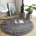 Pl&uuml;&uuml;smatt &Uuml;mmargune Vaip Elutuppa Diivani Jalapadi Kohev Pehme Laste Magamistoa Padi R&otilde;du Riputatava Korvi Matt 60X60cm(23.6inch) helehall v&auml;rv