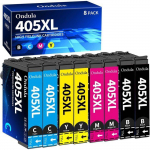 Cartouche d'encre compatible - EDILIQ - 405XL - Lot de 8 - Haut rendement - Multi-couleurs