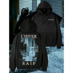 R&auml;ppar L'HIVER Saif Album 2025 Uus Huppar Meeste Hip Hop Fliisist Pullover Dressipluus Retro Pikkade Varrukatega &Uuml;legabariidiline Huppar Streetwear S