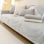 &Uuml;hev&auml;rviline tikandiga diivanikate Moodne neli hooaega universaalne sektsioonsohva r&auml;tik Libisemisvastased diivanikatted elutuppa 70x70cm 1pc helehall v&auml;rv