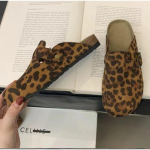 Moodsad Uued Klassikalised Naiste Suletud Varba Korgist Sandaalid Tuhvlid Daamide Leopard Korgist Tuhvlid Camo Klipp-kingad Kingad Madalad Zapatos De Mujer 40 black