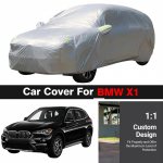 T&auml;ielik autokate BMW X1 2009-2022 jaoks V&auml;litingimustes SUV Suvi UV-vastane P&auml;ikesekaitse Lumel Saju Tolmukaitse Kate