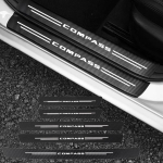 S&uuml;sinikkiust Autoukse L&auml;vepaku Kaitse Pagasiruumi Kaitseraua Pedaali Kriimustuskindlad Veekindlad Kleebised Kaas Jeep Compassile 1Pcs-For-Compass gray