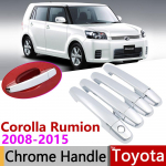 for Toyota Corolla Rumion Rukus 2008~2015 Chrome Door Handle Cover Car Accessories Stickers Trim Set 2010 2011 2012 2013 2 Buttons 4 Door