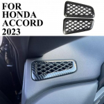 Carbon Fiber Style Dashboard Air Vent Outlet Cover trims Fit For Honda Accord