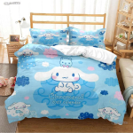 Cinnamoroll Joonisfilm Armas K&otilde;ik hooajad Tekikate Tekk Voodipesu Komplektid Pehme Tekikate ja Padjap&uuml;&uuml;rid &Uuml;he-/Kahe-/Queen-/King-suuruses EU Twin 135x200cm