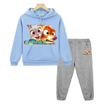 poiss t&uuml;drukud Kapuutsiga Spordikomplektid Zootopia 2 Vabaaja kapuutsiga pusad Fliisist dressipluus pullover+P&uuml;ksid y2k sudadera laste butiigiriietus 140 white