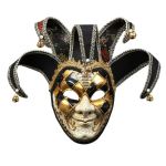 Veneetsia t&auml;isn&auml;omask Narri mask Maskeraadimask Halloweeni kaunistusteks must