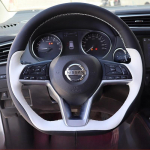 Hand Stitched non-slip black white Leather Car Steering Wheel Cover For Nissan X-Trail Qashqai Rogue (Sport) 2017- 3