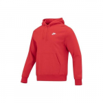 Nike Meeste pikkade varrukatega dressipluus prinditud logomustri ja n&ouml;&ouml;riga kapuutsiga EU XL punane