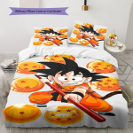 Son Goku mustriga voodipesu, Tekikomplekt Tekikate Padjap&uuml;&uuml;r Kodu S&uuml;nnip&auml;evakingitus (1 * tekikott + 2 * padjap&uuml;&uuml;ri, ilma s&uuml;damikuta) 140x200cm