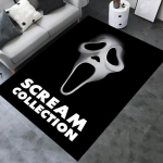 Scream Ghostface Hirmutav Kontori Vaip Pehme Pol&uuml;ester Sissep&auml;&auml;su Vaip Pestav Libisemisvastane Masinpestav 100cm by 120cm gray