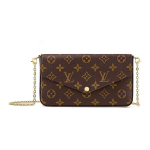 Louis Vuitton Pochette F&eacute;Licie Pruun Monogramm L&otilde;uend Naiste K&auml;ekotid M81896 Basic Set (Bag+Dust Bag)