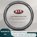 Nahast s&uuml;sinikkiust auto roolikate Auto tarvikud KIA Sportage Rio Ceed Proceed Sorento Picanto Optima Niro jaoks KIA must
