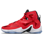 Nike Lebron 13 On Court Lace Up Non slip Lightweight High top Basketball Shoes Men's Away Red 807220-600 44.5 red