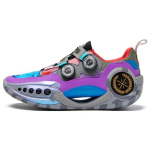Li Ning WOW 9 Slip Resistant, Abrasion Resistant, Lightweight Low top Basketball Shoes Men's Gray Blue Purple ABES003-2 45