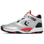 Converse CONS ACCELERATOR Breathable Mid top Basketball Shoes Men's White Silver 33500470 40