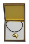 Staffordshire Bull Terrier, Staffy II - Dog necklace in gift box, gold-plated pendant for dog fan, striking jewellery by Art-Dog