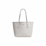 Coach City 23 Kuldne Logo Klassikaline Lilleline Kl&otilde;psuga T&otilde;mblukuga T&otilde;mbetasku Naiste T&otilde;mbetasku Kriit J&auml;&auml;valge CN733-IMRFF Basic Set (Bag+Dust Bag)