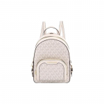 Michael Kors Jaycee Klassikaline Monogramm T&otilde;mblukuga Sulgemine PVC Seljakott Mini Naiste seljakott Helekreemikas 35T2G8TB1B-LT-CRM-MULTI Basic Set (Bag+Dust Bag)