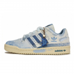 Adidas Originals FORUM 811 Manufacturing, Blue Glaze Spring Low top Skateboard Shoes Women's Beige White Blue KJ4299(Team80-) 36