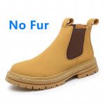 Kollased Meeste Saapad Nahast Ankle Boots Luksusbr&auml;ndi Meeste Chelsea Saapad Vabaaja K&otilde;rge S&auml;&auml;rega Kingad Meeste K&otilde;rge Kvaliteediga Klassikaline V&auml;lisjalan&otilde;ud 47