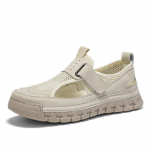 Uued K&auml;sit&ouml;&ouml; Suvised Sandaalid Meestele Hingavad Nahast Kingad Mees V&auml;litingimustes Meeste Sandaalid Libisemiskindlad Rannasandaalid &Otilde;&otilde;nsad Kingad Jalatsid 38 beež