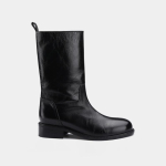 Veisenahast retro premium laiad nahast western saapad paksude kontsadega keskmise s&auml;&auml;rega ratsaniku l&uuml;hikesed saapad naiste s&uuml;gis- ja talvised Martin saapad 35 black