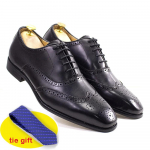 Moodsad luksuslikud Itaalia stiilis meeste kingad Vasikanahast Ehtne Nahk Brogue &Auml;ri Pulmad Pidu Wingtip Formaalne Oxford Kingad Meestele US 10 must