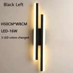 LED magamistoa seinavalgusti seinavalgustid vasktraadist toru akr&uuml;&uuml;lvalgusti sisevalgusti elutuppa koridori valgusti left must