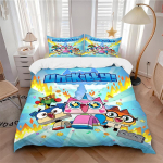 3 tk Unikitty tegelaste voodipesukomplekt K&uuml;lalistetuba Magamistuba Dekoor J&otilde;ulud Halloweeni Dekoor Kingitused - K&otilde;ik aastaajad (Ilma siseta)a1013172 135x200cm blue